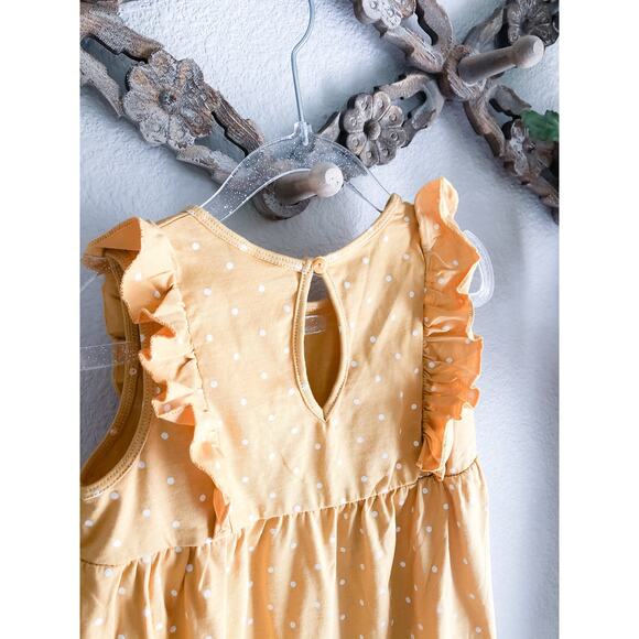 NWT Golden Dotted Flutter Slv Flowy MIDI Dress 4T - Picture 2 of 3